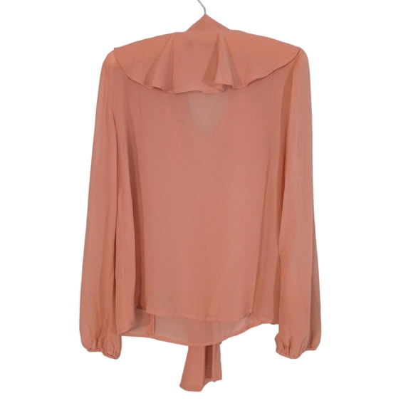 NWOT | INA Frilly Tie Neck Blouse | US M - Picture 2 of 4